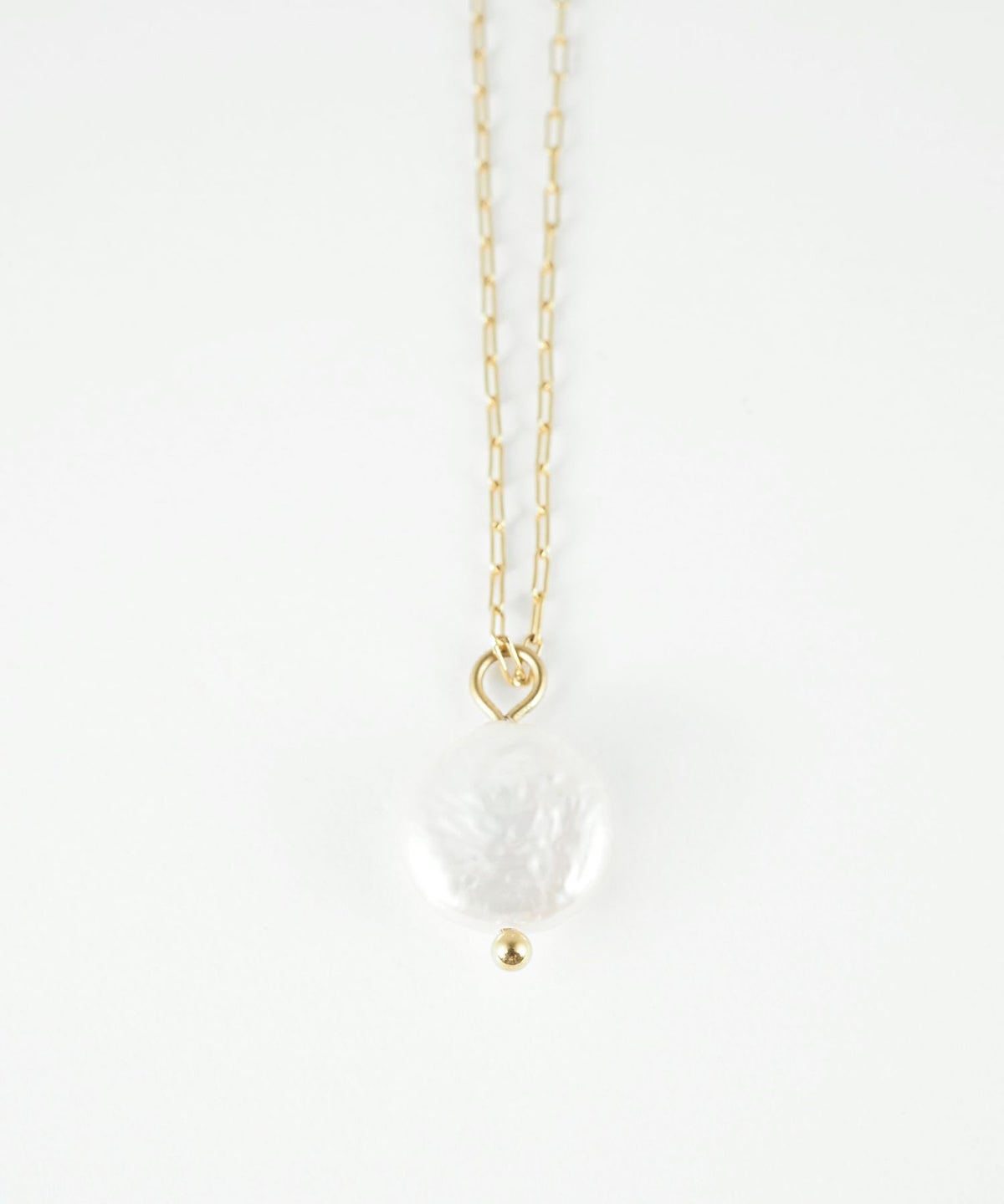 バロックパール風ステンレスネックレス