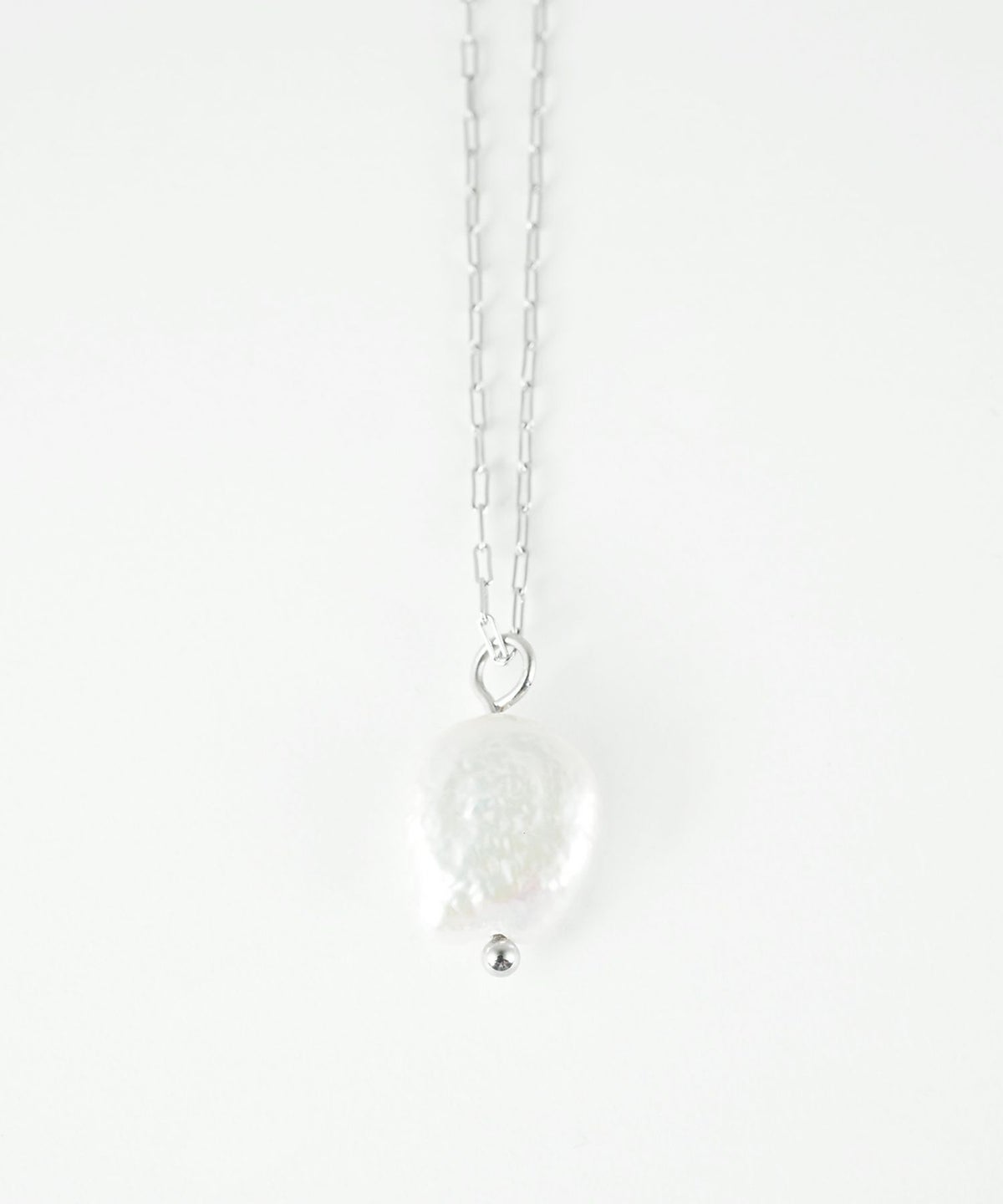 バロックパール風ステンレスネックレス