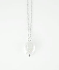 バロックパール風ステンレスネックレス