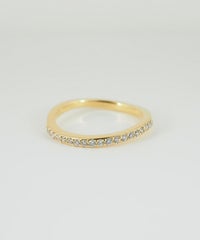 CZウエーブハーフエタニティリング【over size ring collection】