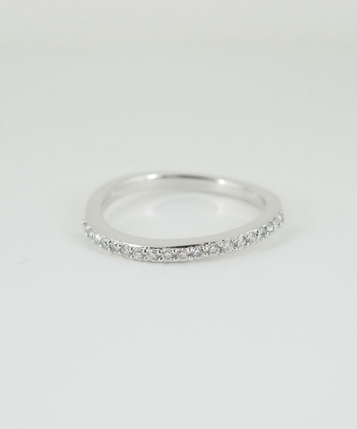 CZウエーブハーフエタニティリング【over size ring collection】