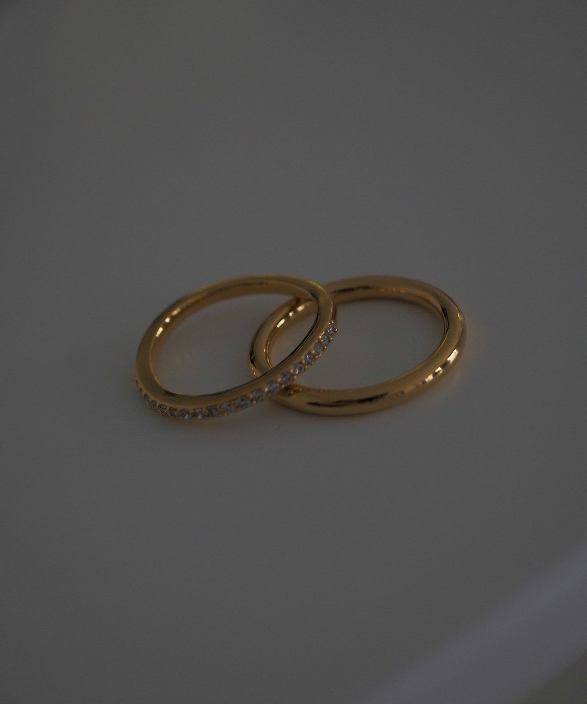 CZウエーブハーフエタニティリング【over size ring collection】