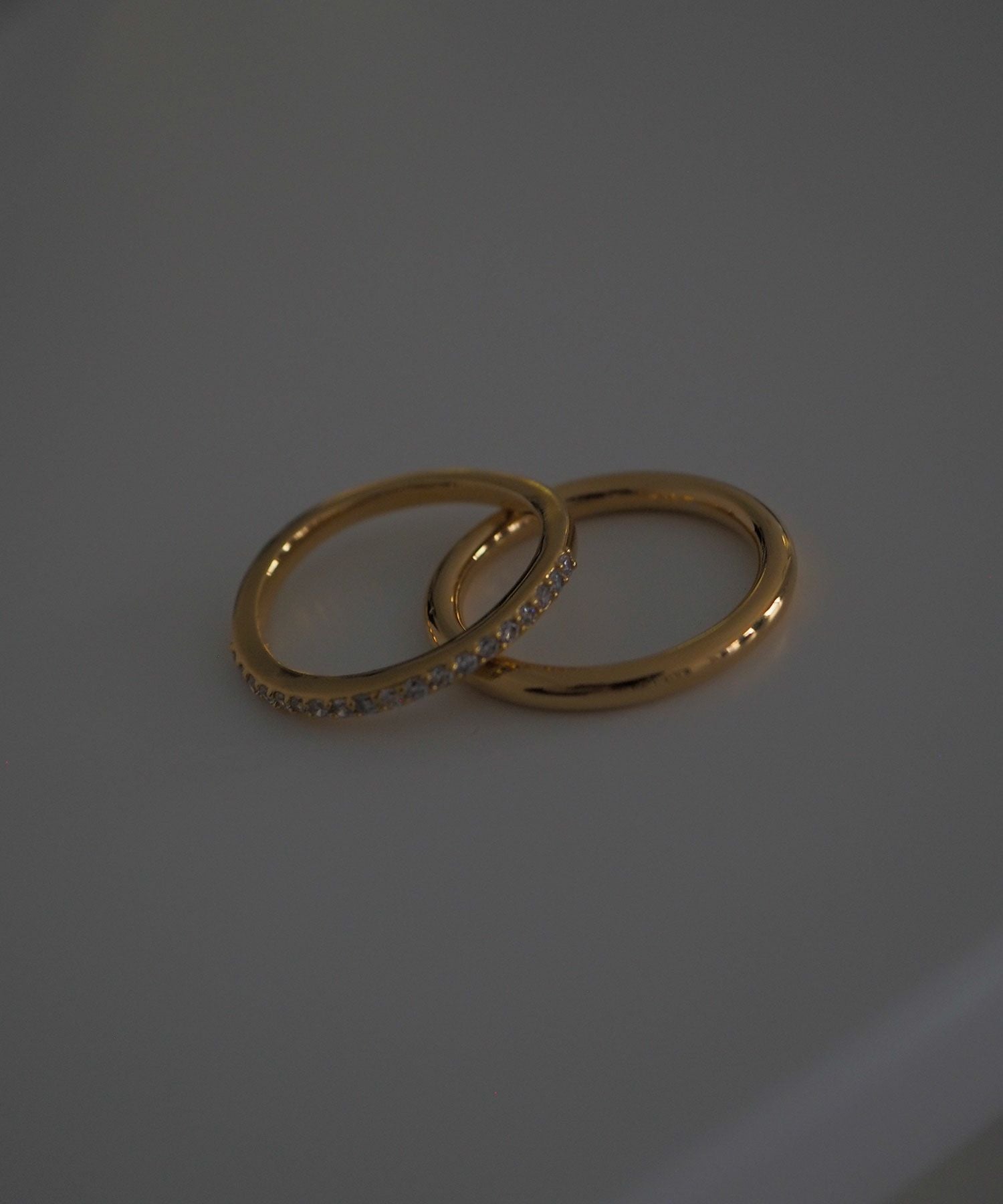 CZウエーブハーフエタニティリング【over size ring collection】