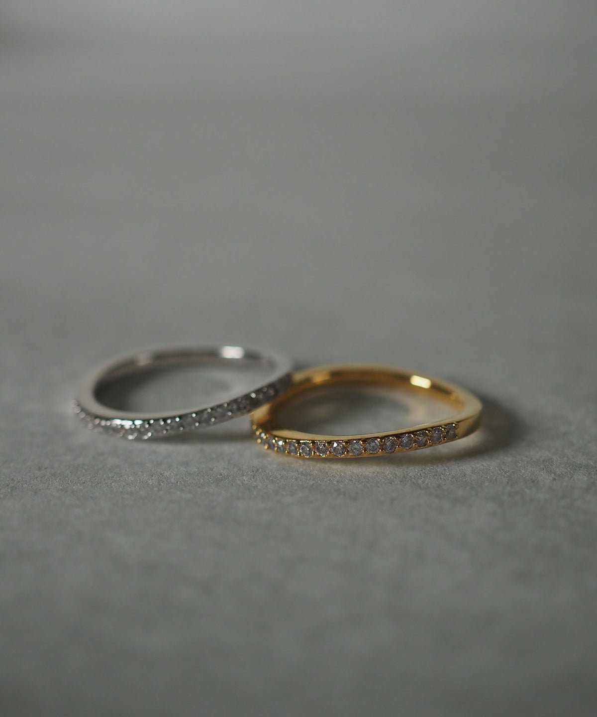 CZウエーブハーフエタニティリング【over size ring collection】