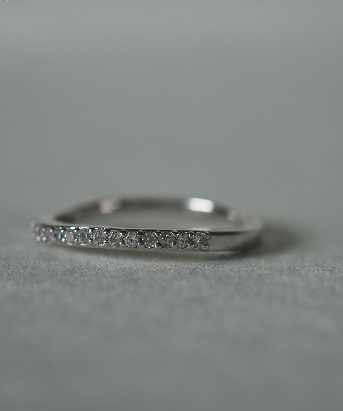 CZウエーブハーフエタニティリング【over size ring collection】