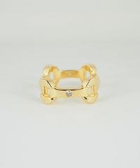 CZステーションチェーンリング【over size ring collection】