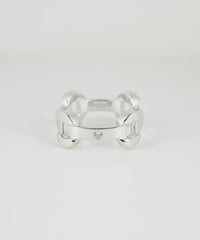 CZステーションチェーンリング【over size ring collection】