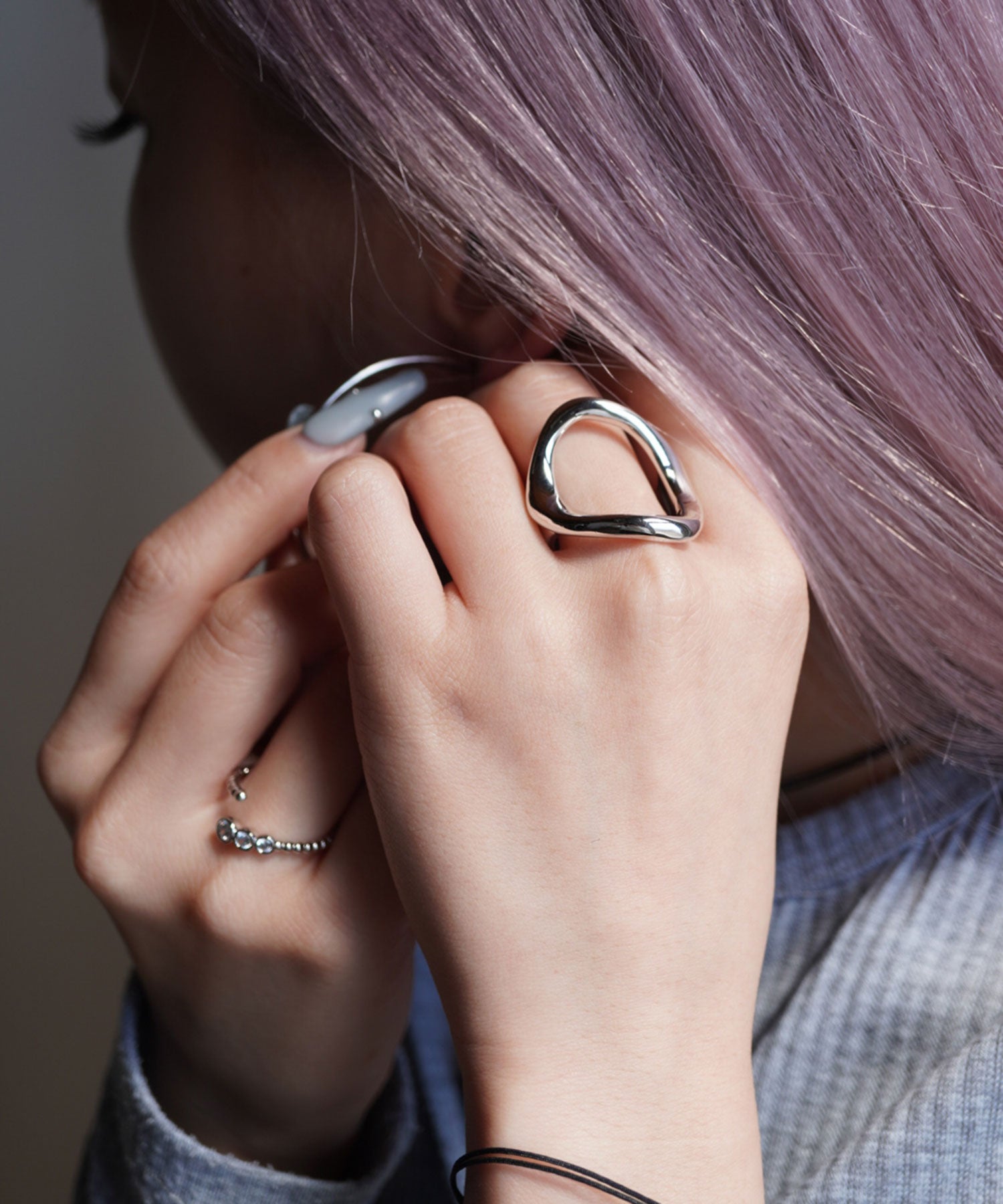 オーバルディストーションリング【over size ring collection