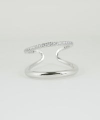 CZダブルラインリング【over size ring collection】