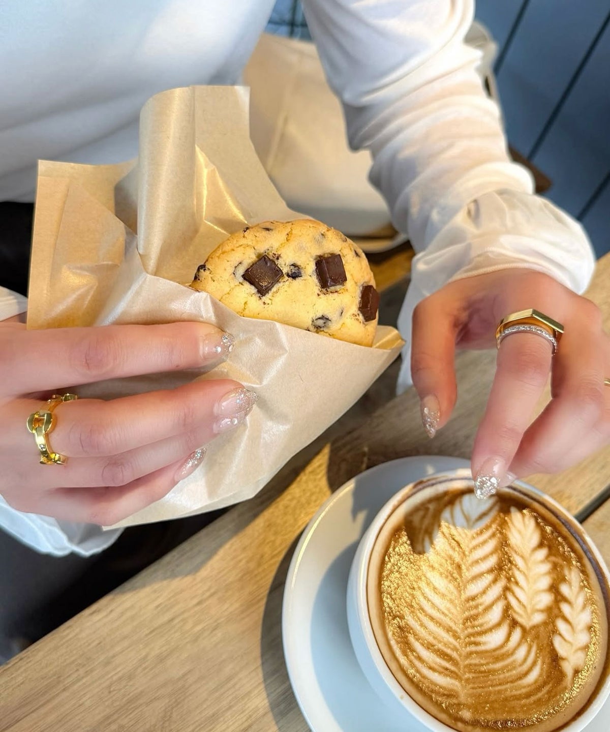 CZ×プレートダブルラインリング【over size ring collection】