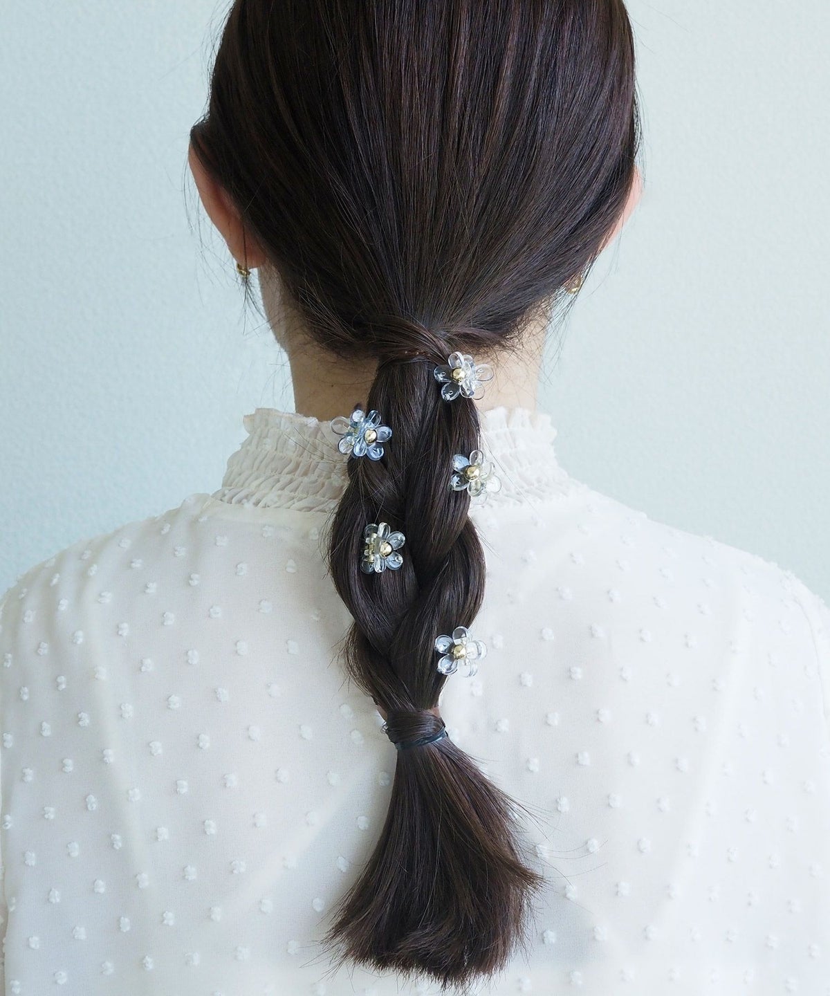 クリアフラワーミニバンスクリップ6Pセット