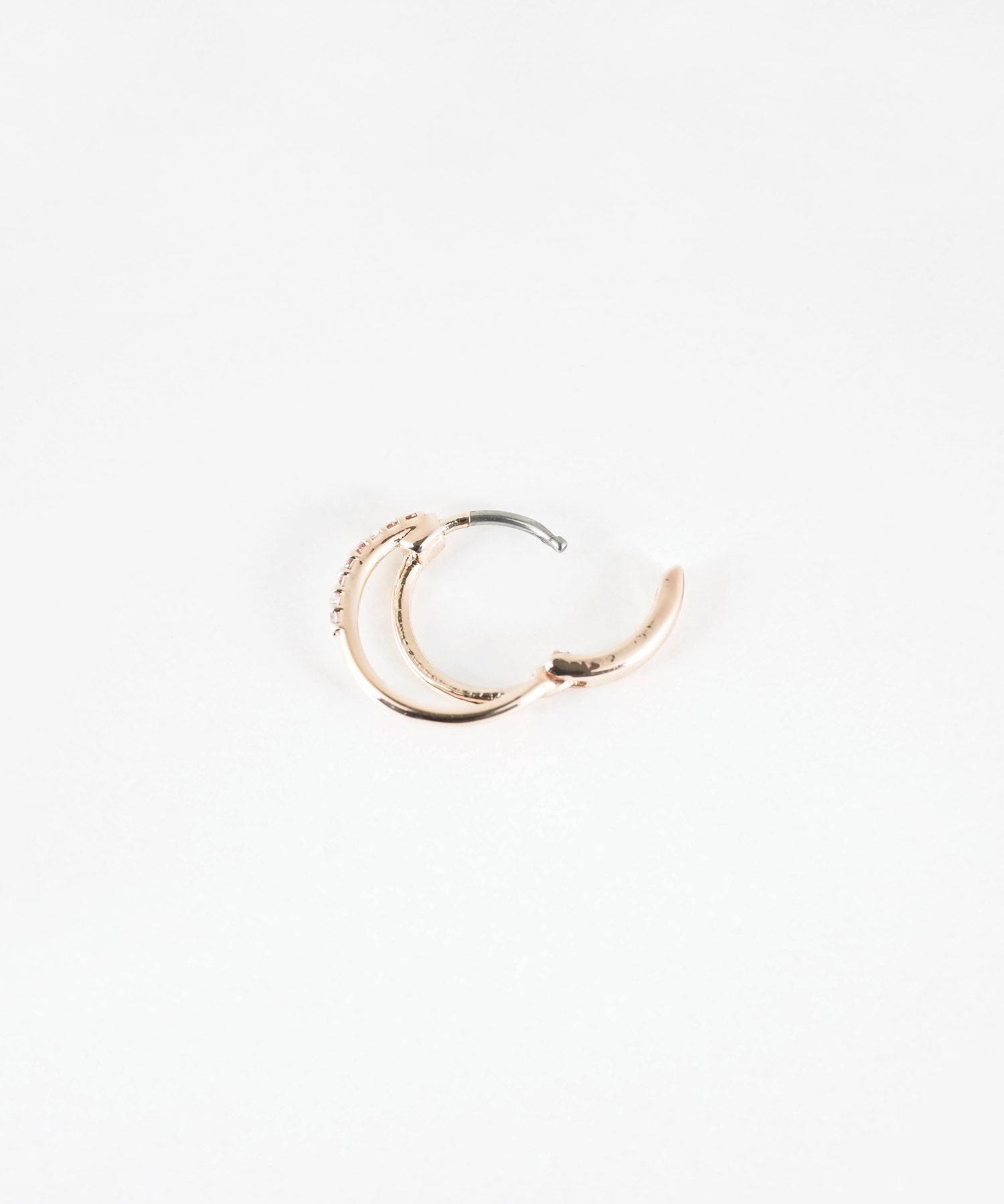 ナローダブルフープステンレスポストピアス