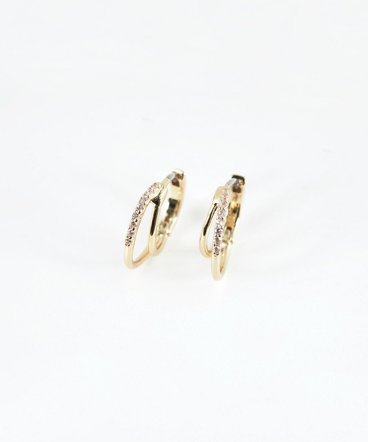 ナローダブルフープステンレスポストピアス