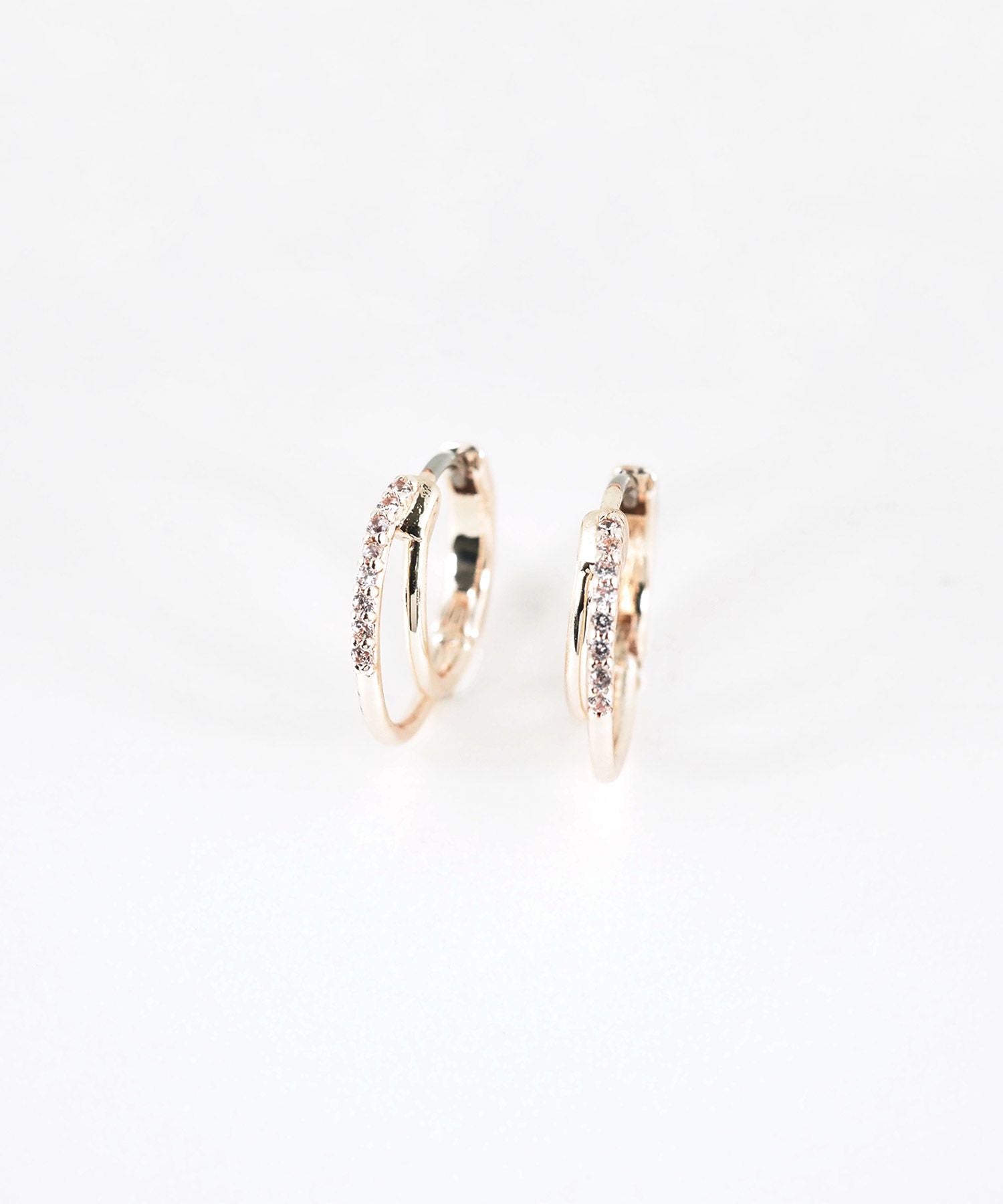 ナローダブルフープステンレスポストピアス