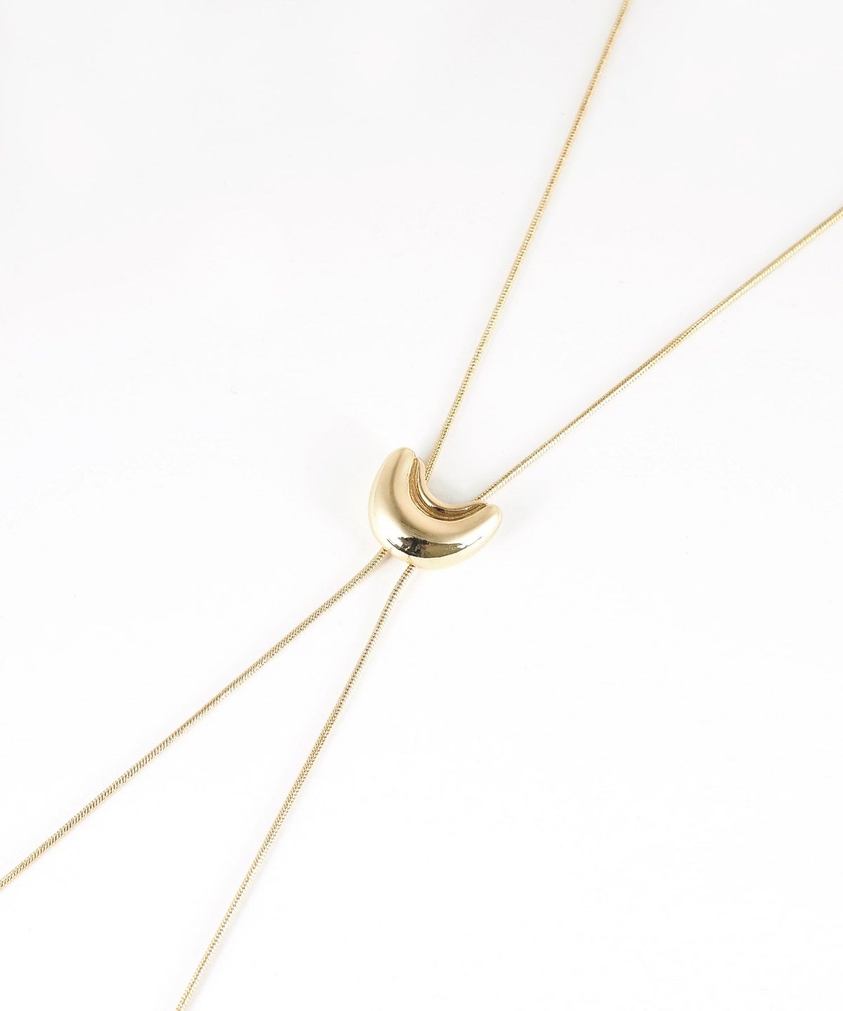 クレセントループタイネックレス