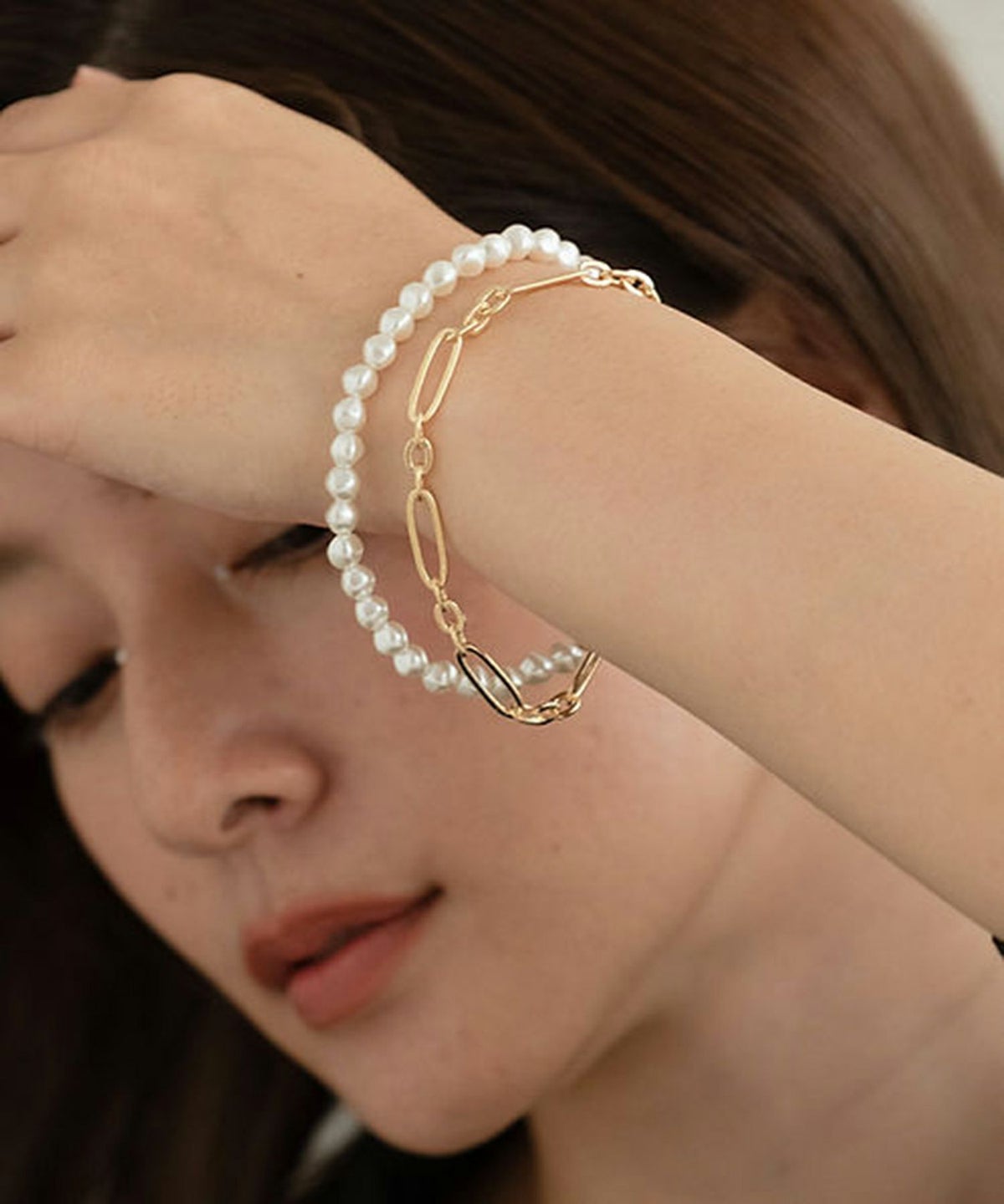 パールチェーンブレスレット