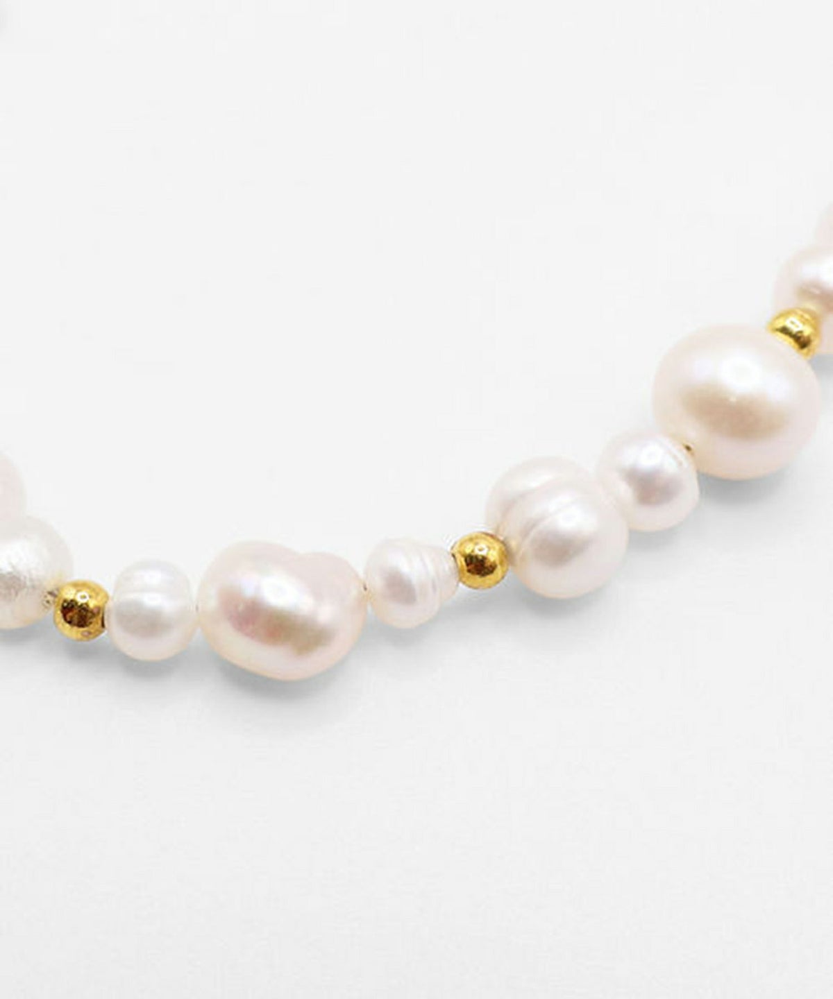 淡水パールメタルボールネックレス