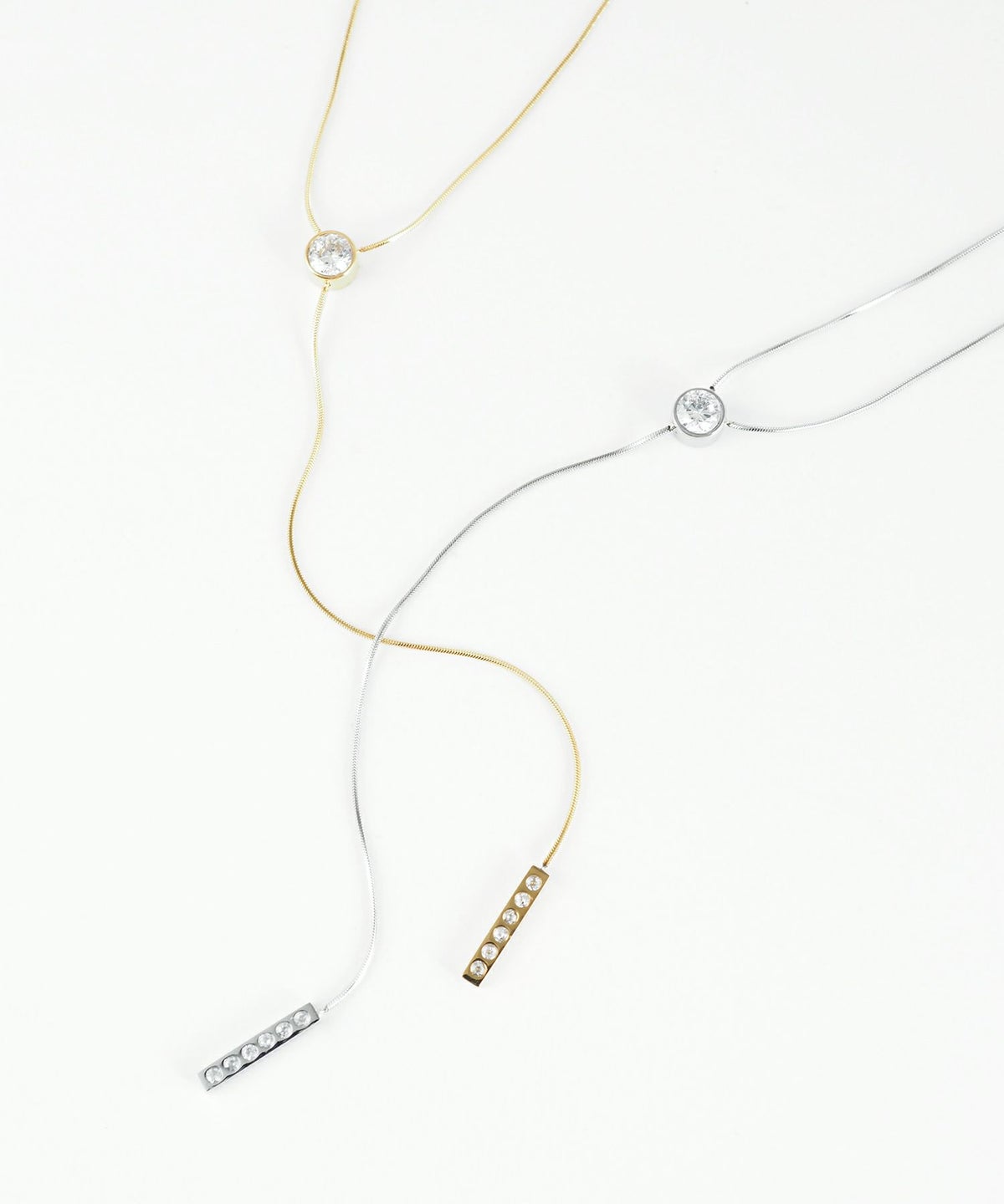 ラウンドY字サージカルステンレスネックレス