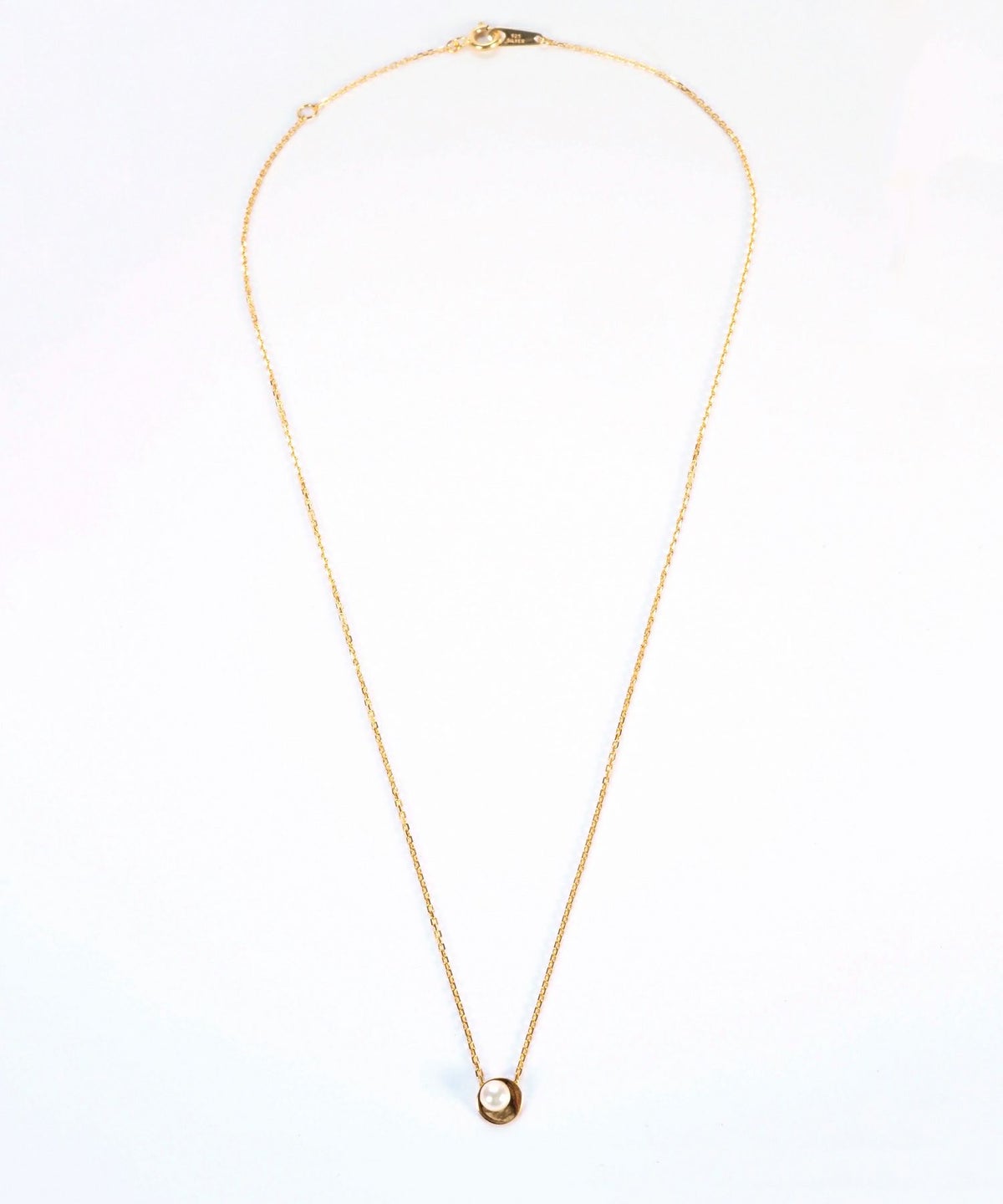 [SV925]アコヤパールプレートネックレス