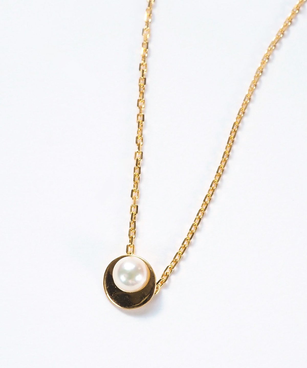 [SV925]アコヤパールプレートネックレス