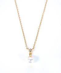 [SV925]アンビジューアコヤパールネックレス