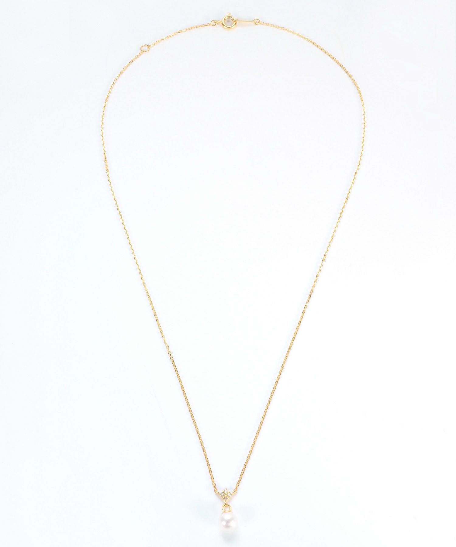 [SV925]キャトルビジューアコヤパールネックレス