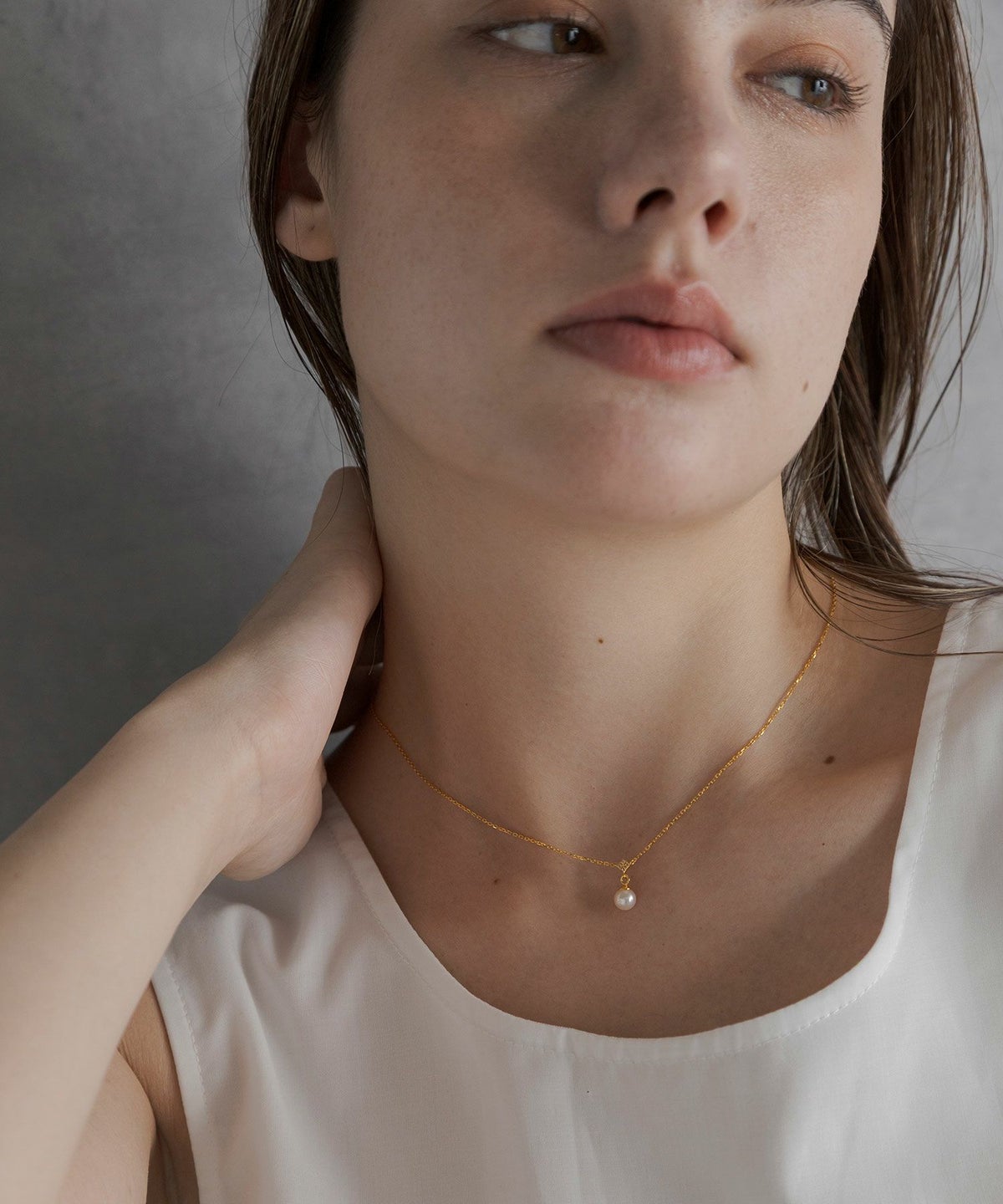 [SV925]キャトルビジューアコヤパールネックレス