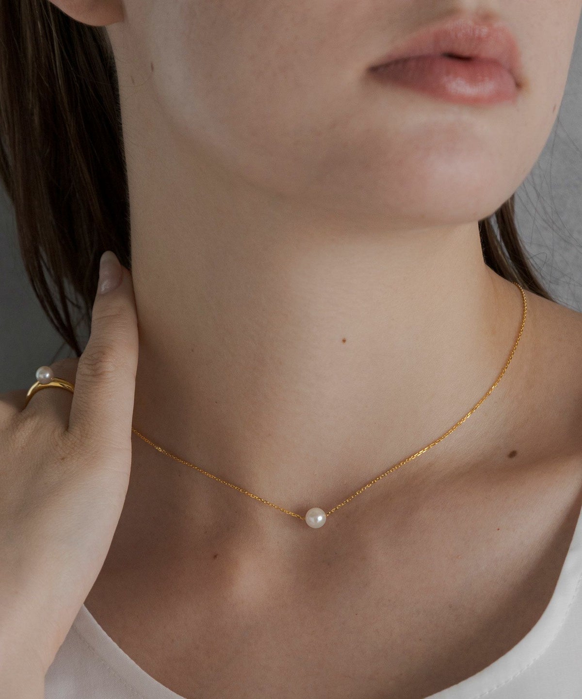 [SV925]アコヤパールスルーネックレス