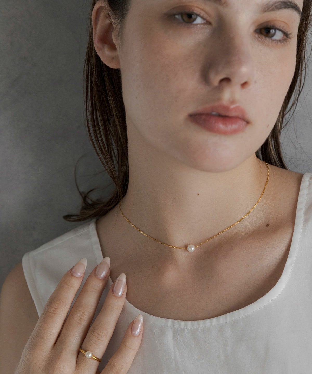 [SV925]アコヤパールスルーネックレス