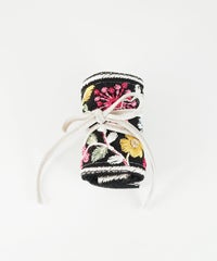 レトロ刺繍フラワーフック付きシュフィー【Zoule】