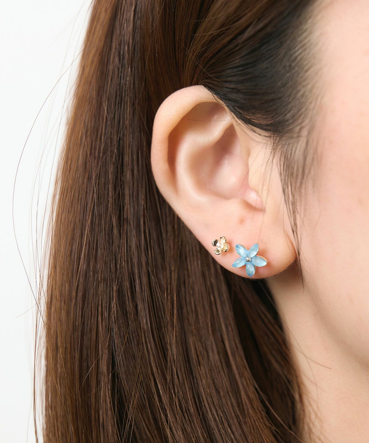 フラワー樹脂ポストセットピアス