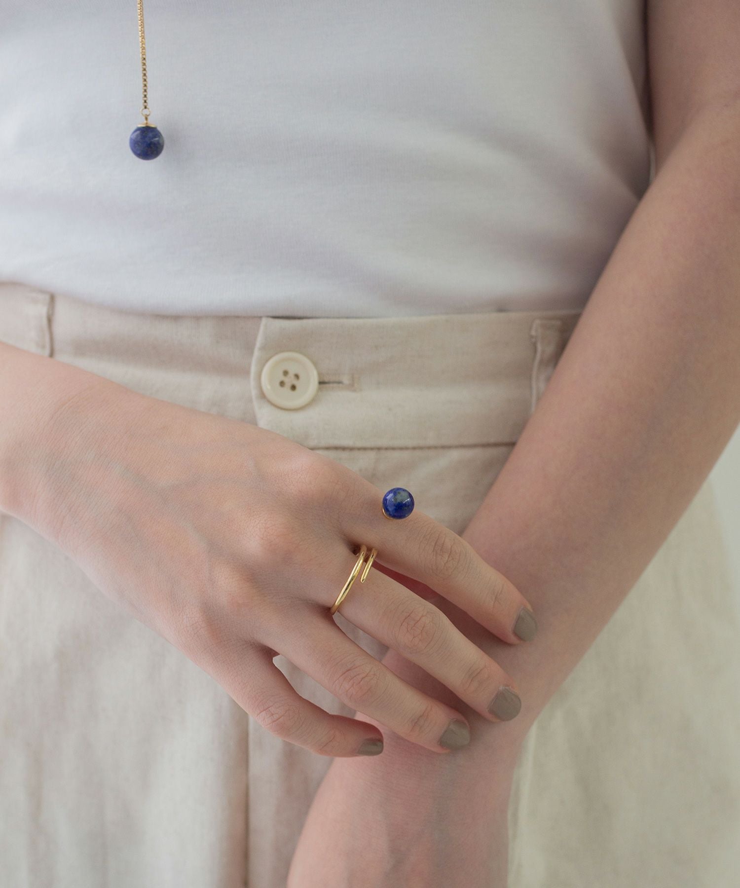 ストーンスパイラルダブルリング【MUK blossom stone】