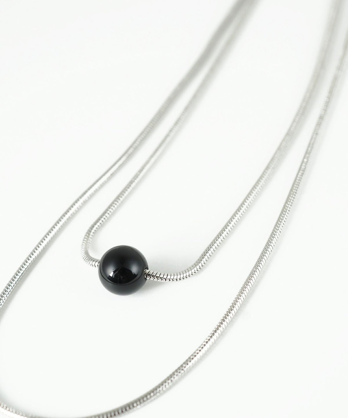 ストーン2連ショートネックレス【MUK blossom stone】