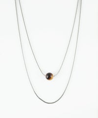 ストーン2連ショートネックレス【MUK blossom stone】