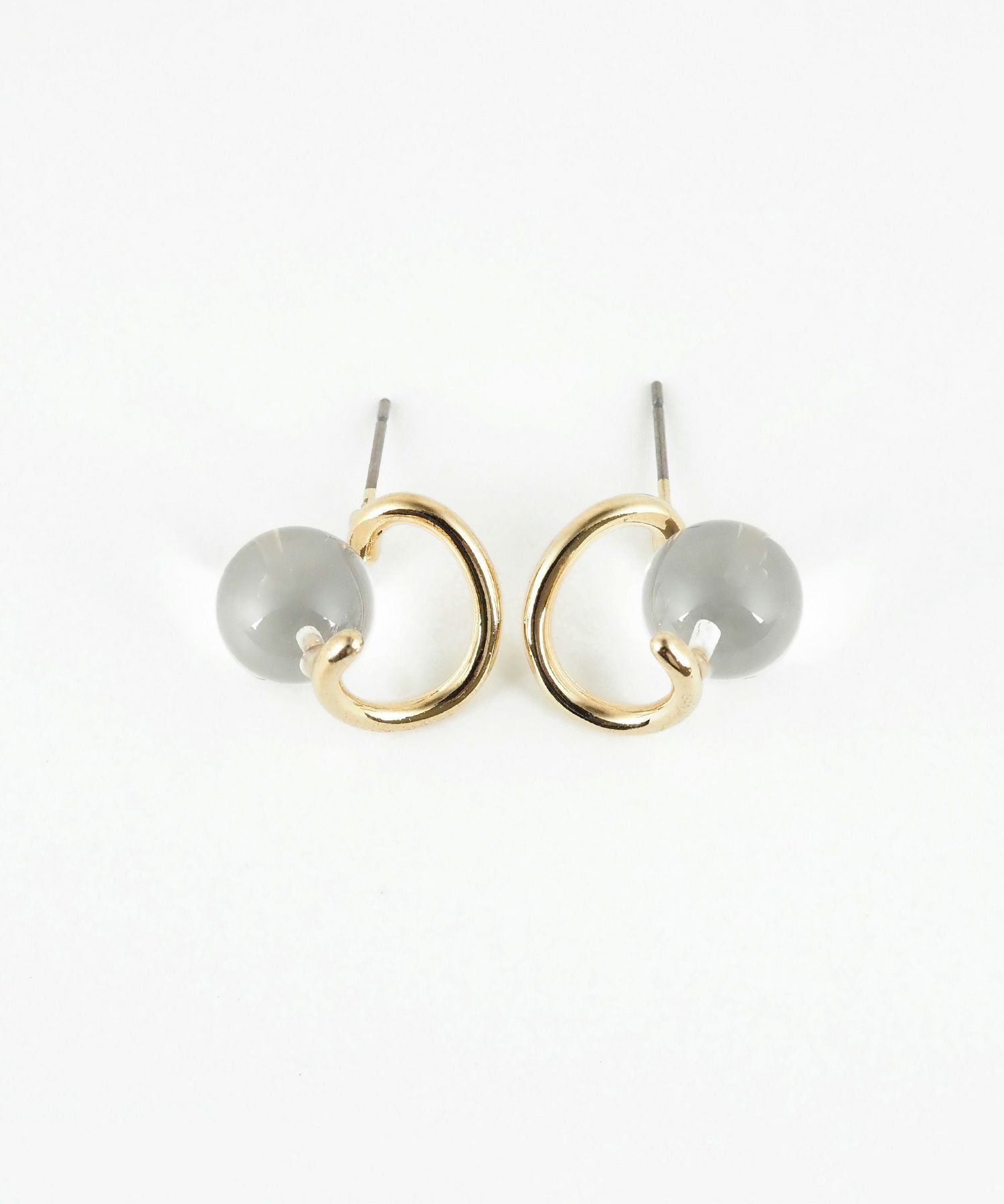 ストーンニュアンスメタルピアス【MUK blossom stone】