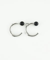 ストーンCカールフープピアス【MUK blossom stone】