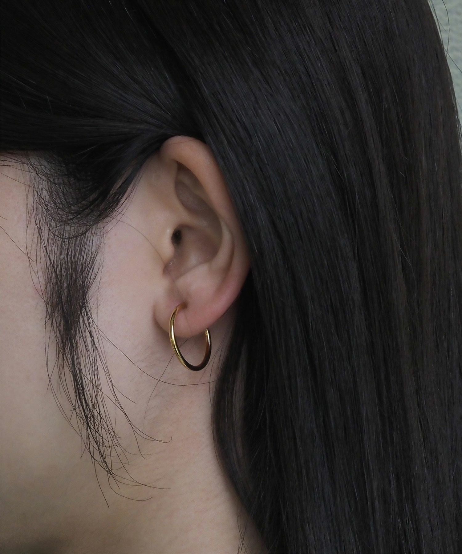 21mmシンプルパイプイヤリング