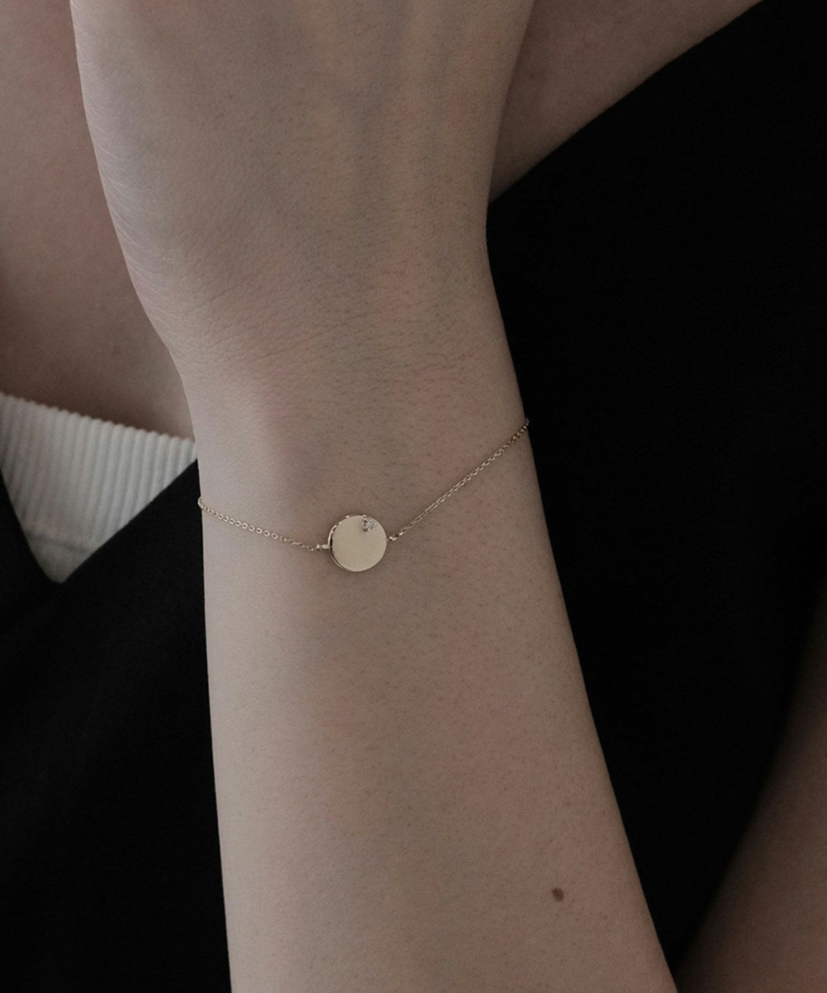 ワンポイントストーンサークルブレスレット