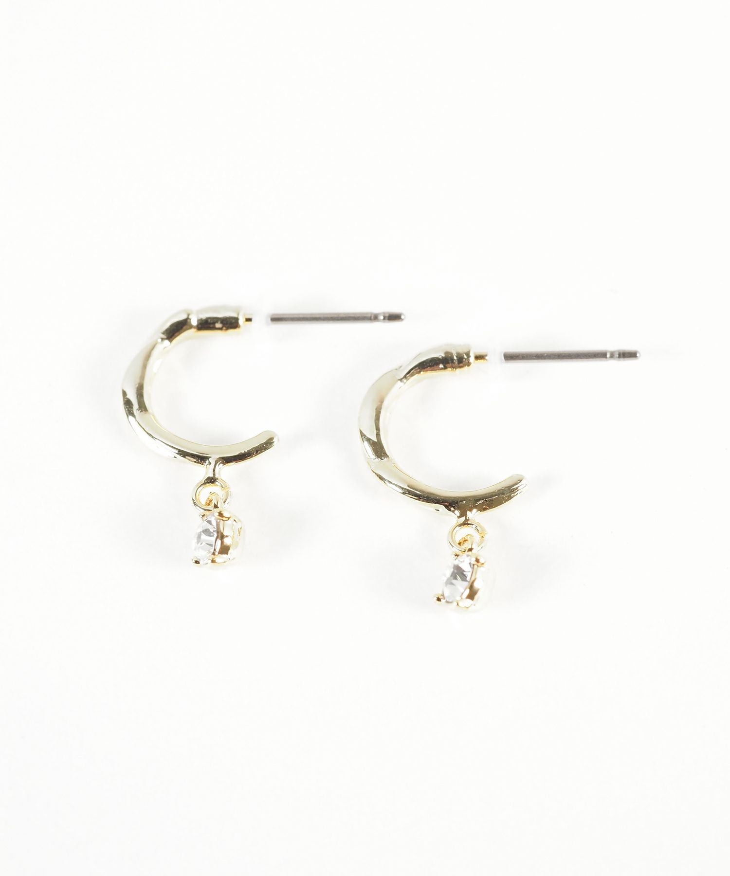 シンプルストーンピュアチタンポストピアス