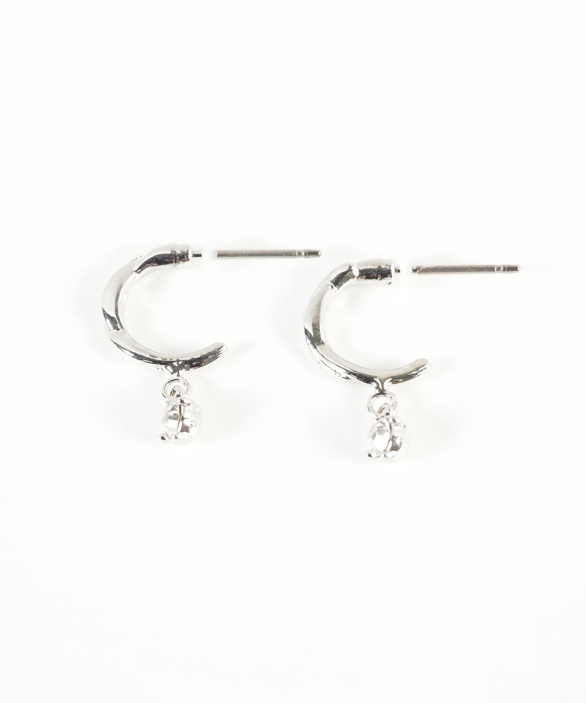 シンプルストーンピュアチタンポストピアス