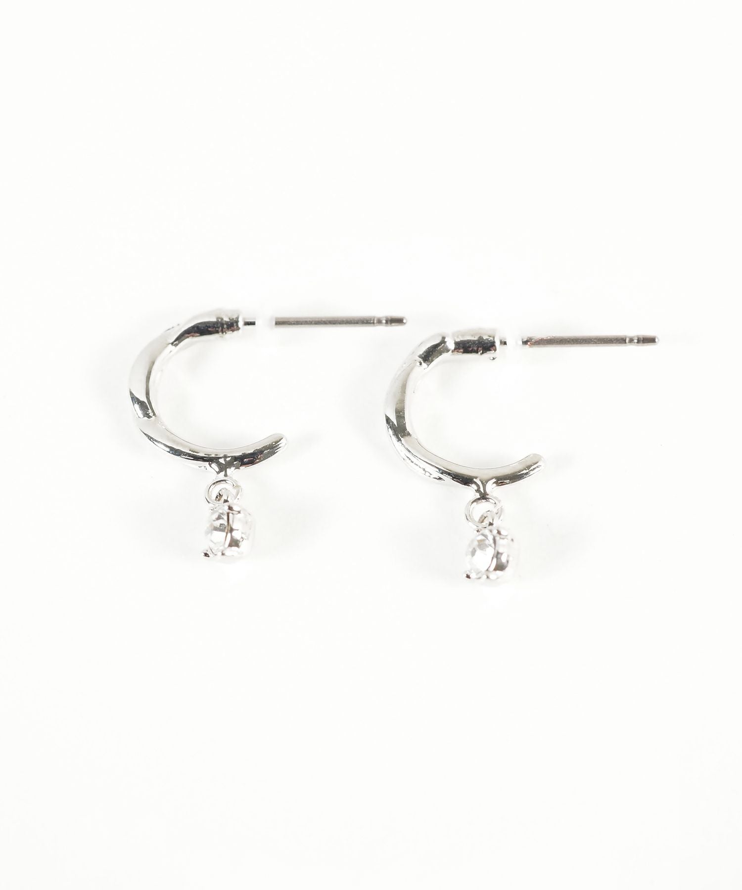 シンプルストーンピュアチタンポストピアス