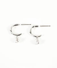 シンプルストーンピュアチタンポストピアス