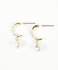 ドロップストーンピュアチタンポストピアス