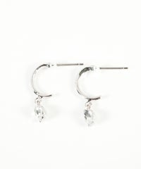 ドロップストーンピュアチタンポストピアス