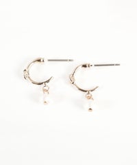 ノットライン淡水パールピュアチタンポストピアス