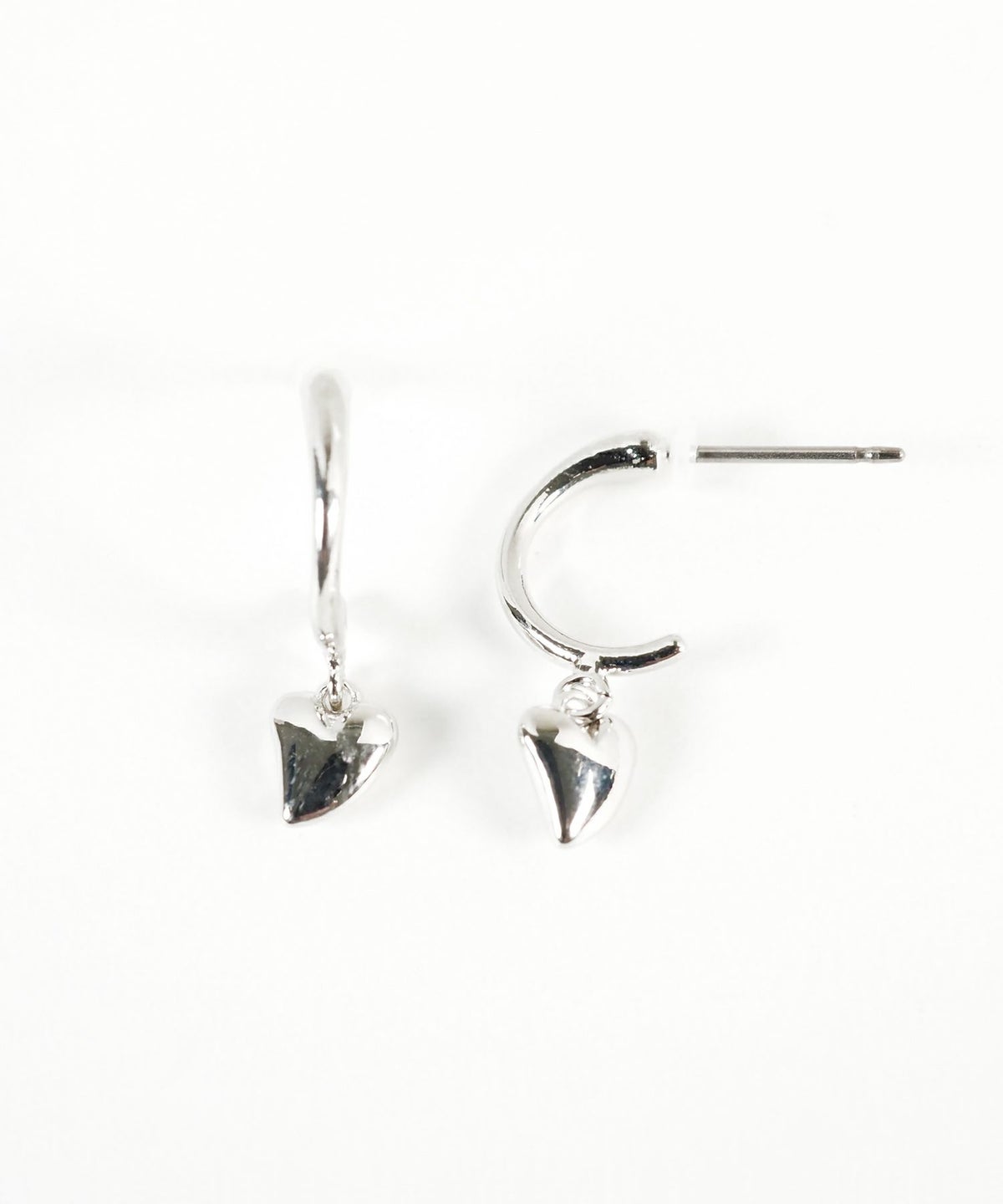 ニュアンスハートピュアチタンポストピアス