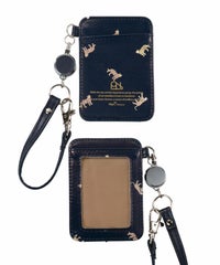 合皮プリントリール付きパスケース