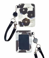 合皮プリントリール付きパスケース