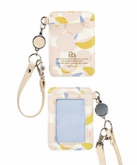 合皮プリントリール付きパスケース