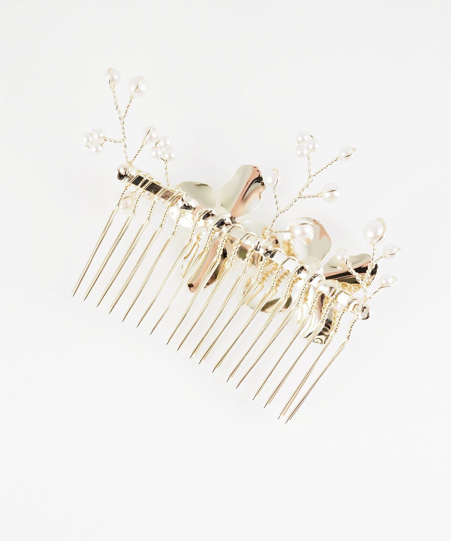 メタルフラワーコーム